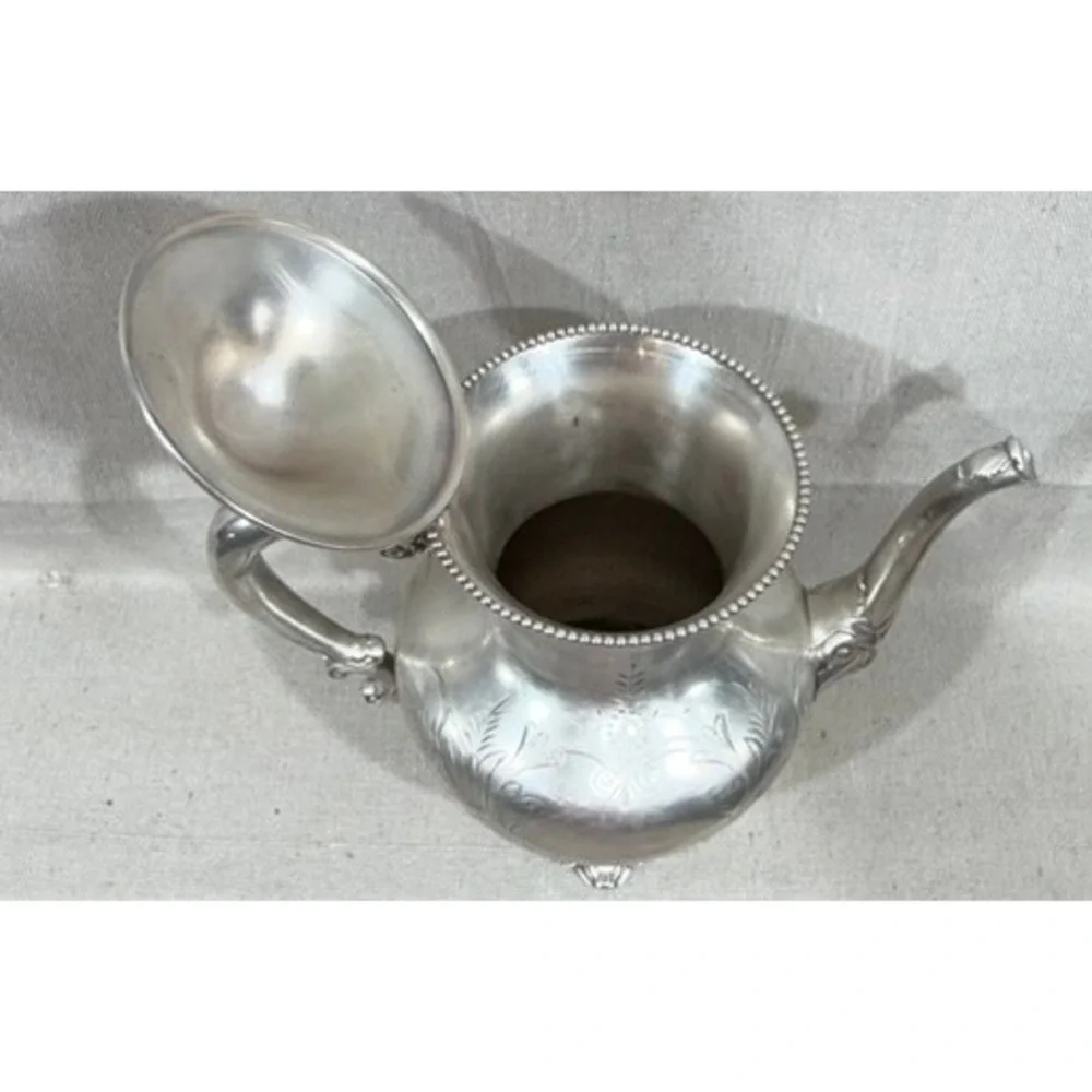 Antique Knickerbocker Silver Co Quadruple Plated 922 Coffee Pot Victorian 9.5in